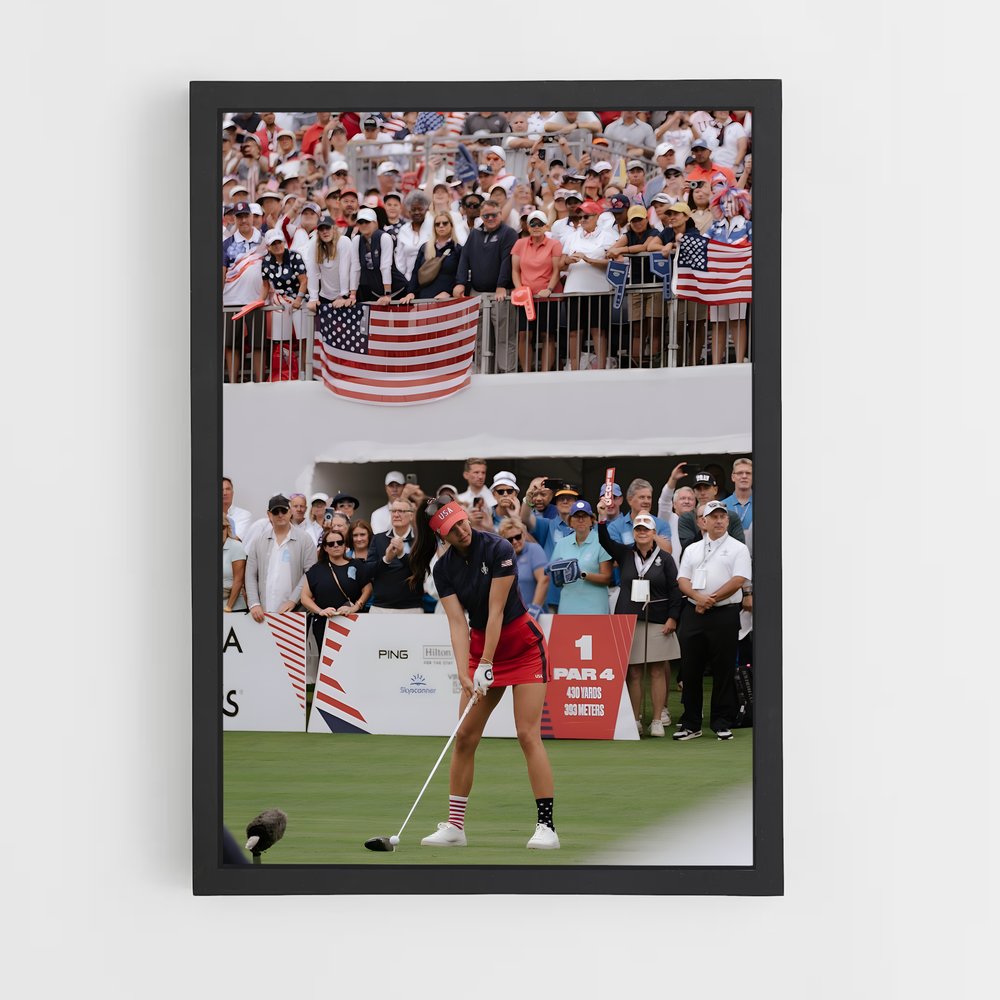 Poster Swing en Rouge – affiche Golf (vue 2)